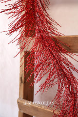 6' Red Tinsel Garland