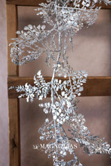 48" Silver Glitter Maidenhair Garland