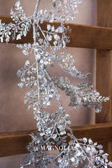 48" Silver Glitter Maidenhair Garland