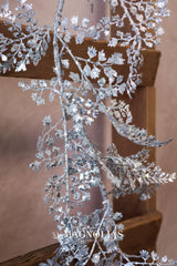 48" Silver Glitter Maidenhair Garland