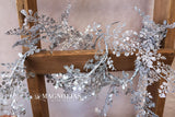 48" Silver Glitter Maidenhair Garland