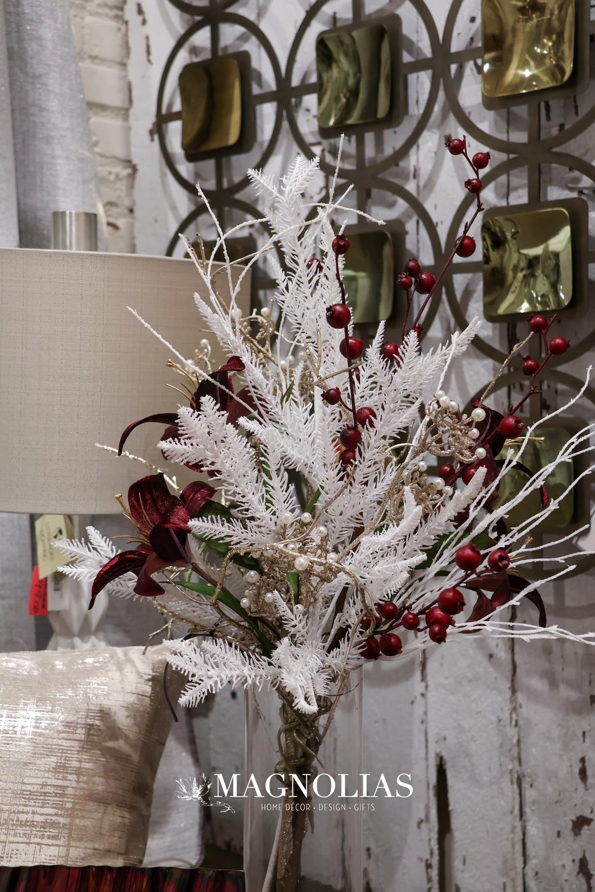 Snow Day Flocked Cedar Spray