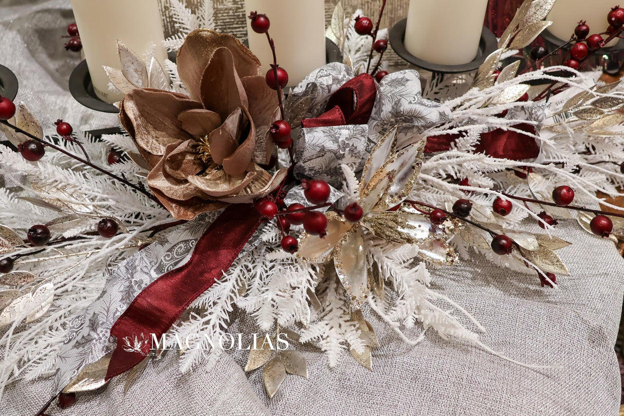 Velvet Mocha Magnolia With Gold Edge