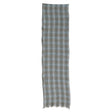 Woven Cotton Double Cloth Table Runner with Frayed Edges Plaid