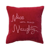 16" Square Cotton Velvet Pillow with Embroidered