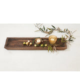 Walnut Finish Paulownia Wood Tray