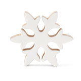 Enameled Wood Snowflakes - 3 Sizes