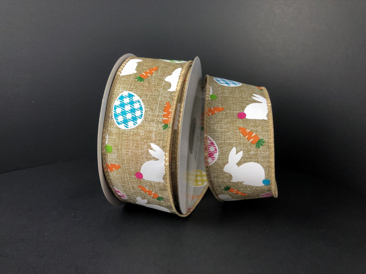 1.5" Gingham Bunnies Ribbon Bolt