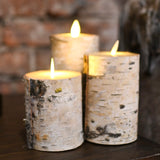 Birch Moving LED Candle Set