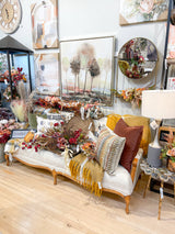 Rust Cotton Velvet Square Pillow